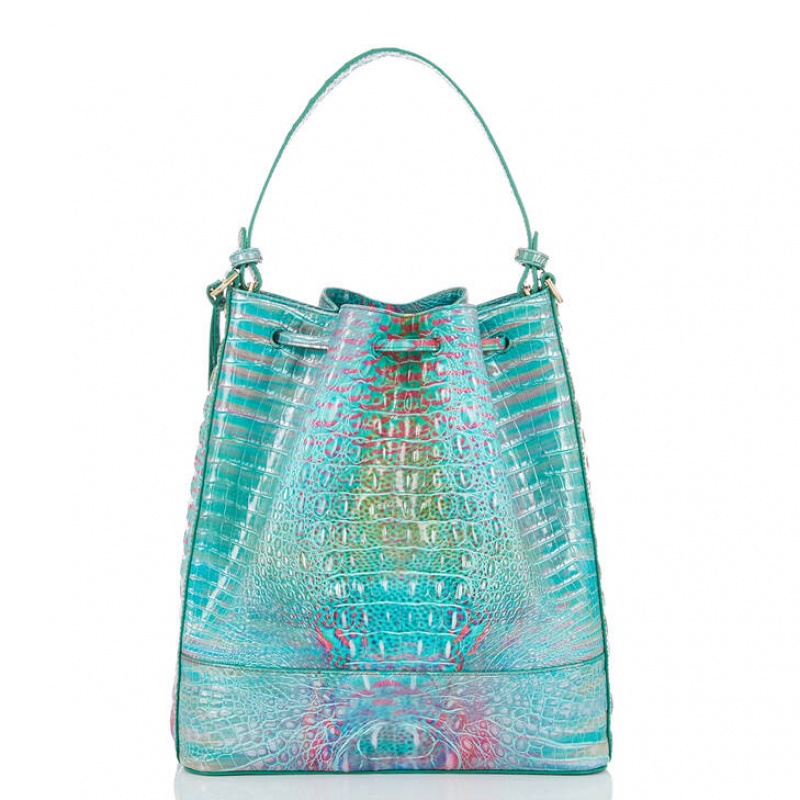 Blue Women's Brahmin Marlowe Bucket Bags | 1526RVGOI