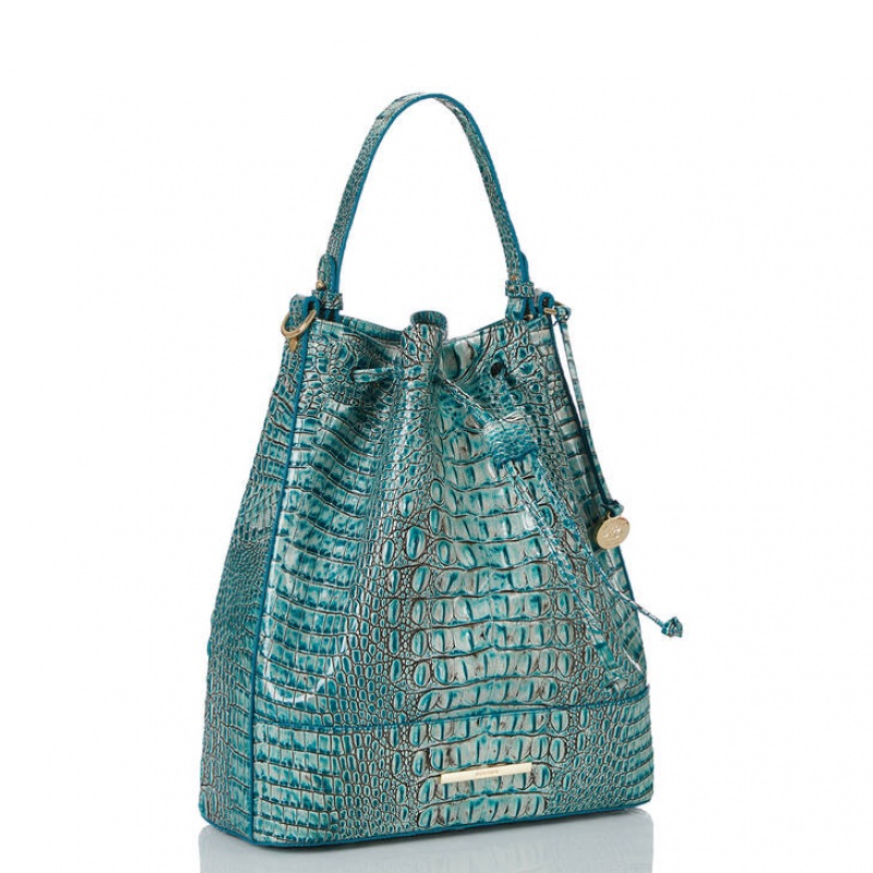 Blue Women's Brahmin Marlowe Bucket Bags | 5812JOSNU