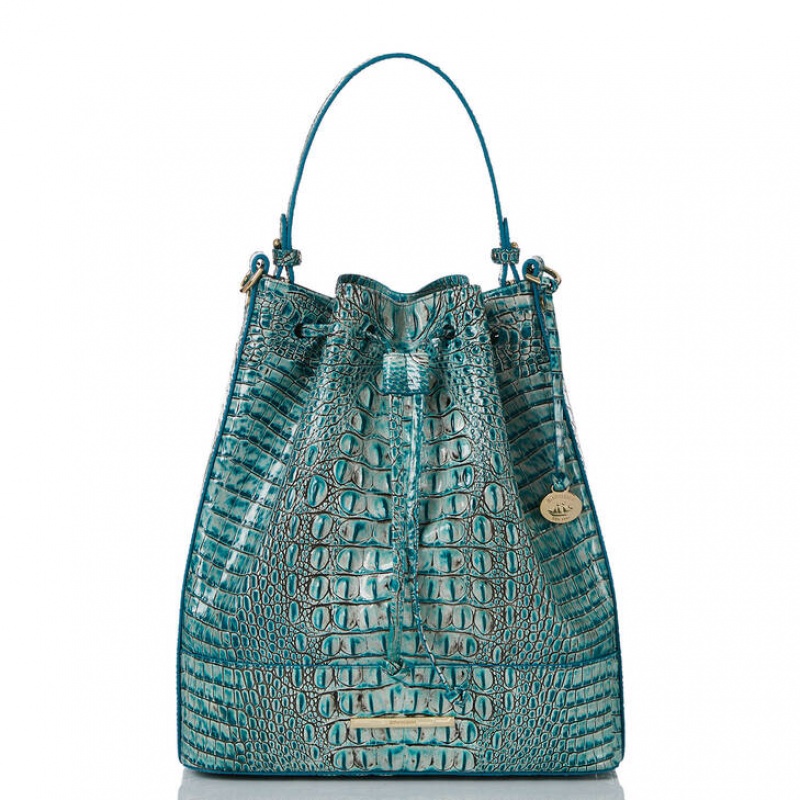 Blue Women\'s Brahmin Marlowe Bucket Bags | 5812JOSNU