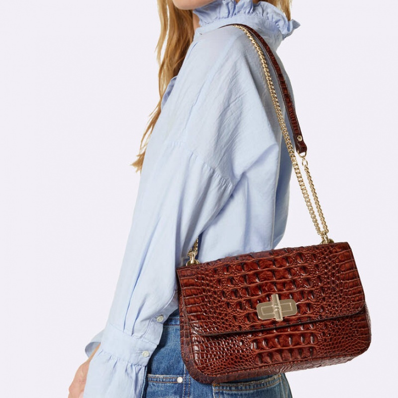 Blue Women's Brahmin Rosalie Crossbody Bags | 9825FGKSN