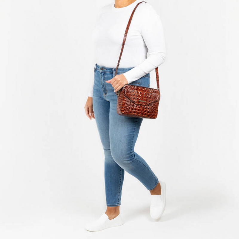 Blue Women's Brahmin Shea Crossbody Bags | 6817DJPCL