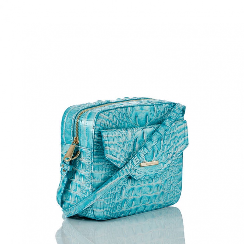 Blue Women's Brahmin Shea Crossbody Bags | 4785NEOPC