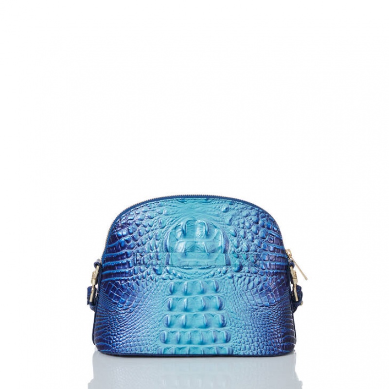 Blue Women's Brahmin Small Georgina Crossbody Bags | 3540FKJME