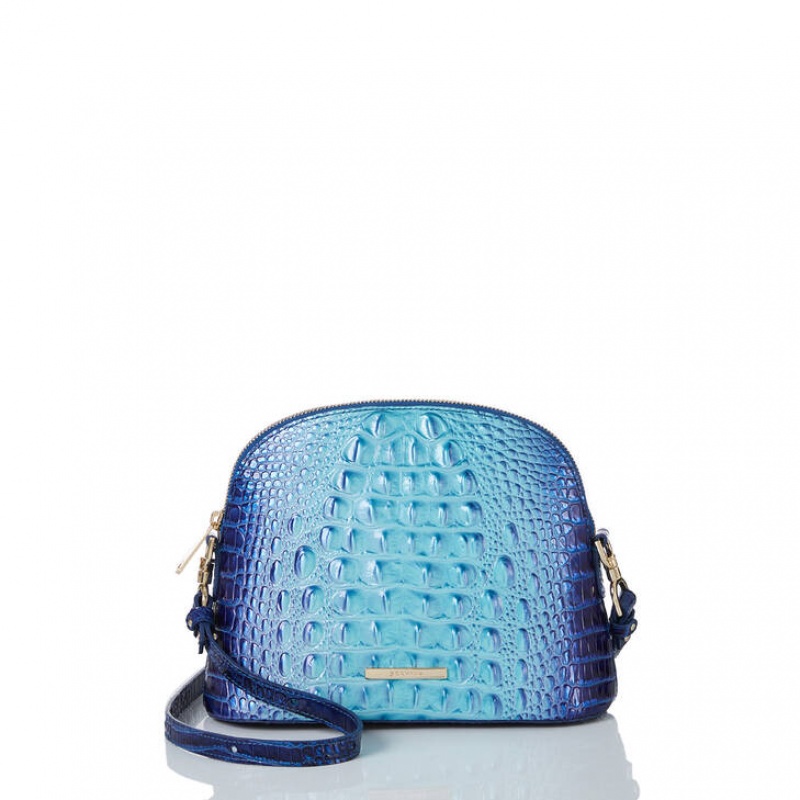 Blue Women\'s Brahmin Small Georgina Crossbody Bags | 3540FKJME