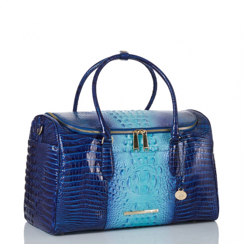 Blue Women's Brahmin Talulla Travel Bags | 7468BMUQS