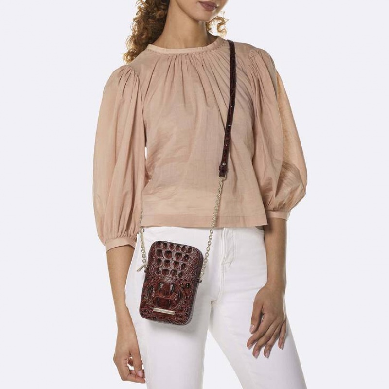 Brown Women's Brahmin Cassia Crossbody Bags | 5146YJQPE