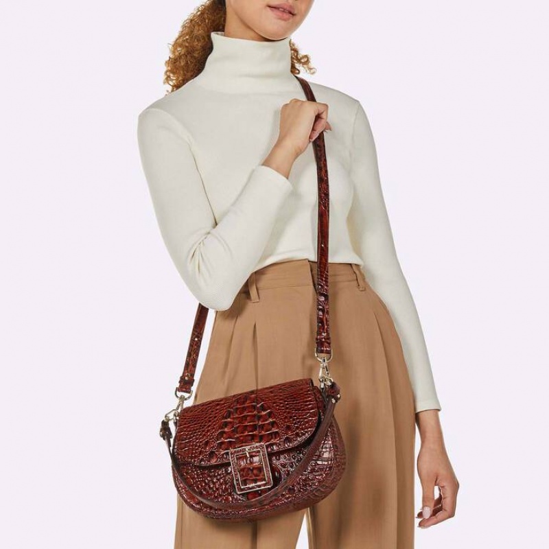 Brown Women's Brahmin Cynthia Shoulder Bags | 2806ETWYL