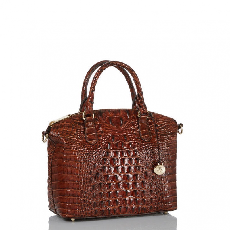 Brown Women's Brahmin Duxbury Satchel Bags | 1094ARKEF