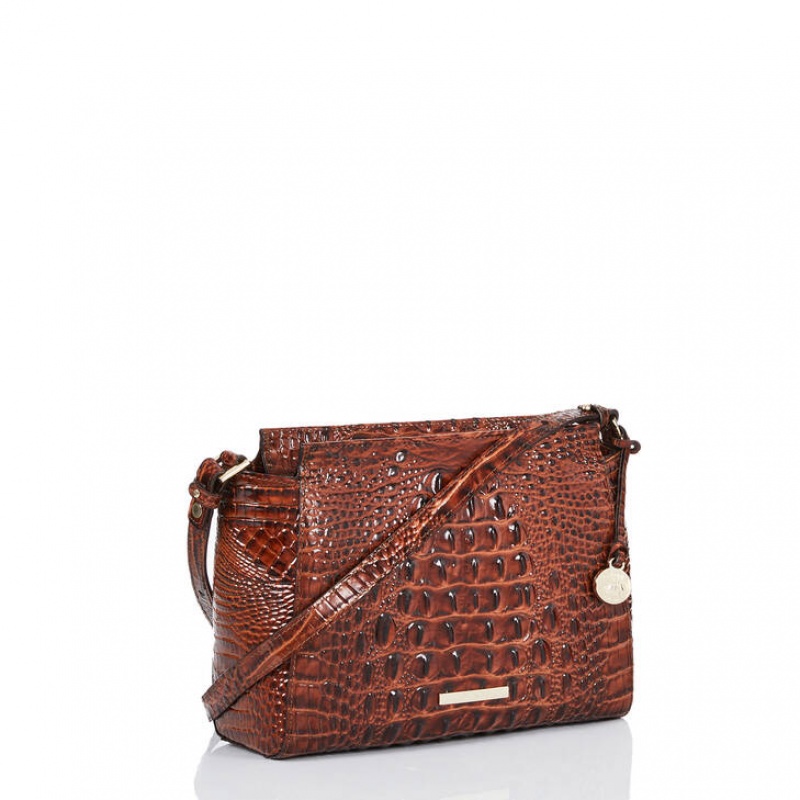 Brown Women's Brahmin Hillary Crossbody Bags | 0836FJKGI