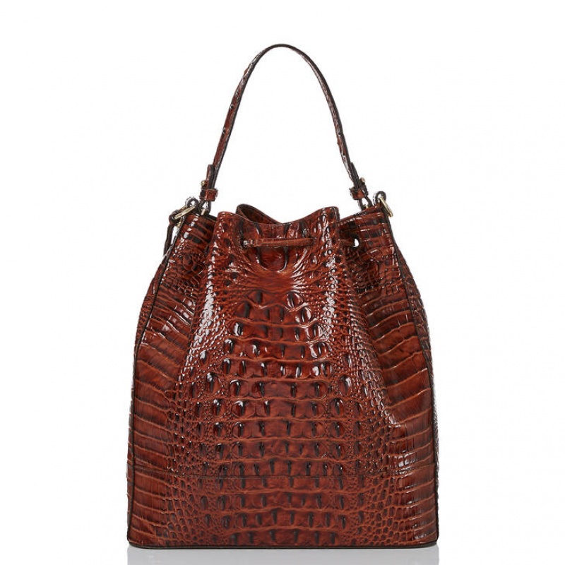 Brown Women's Brahmin Marlowe Bucket Bags | 2470FMRQT