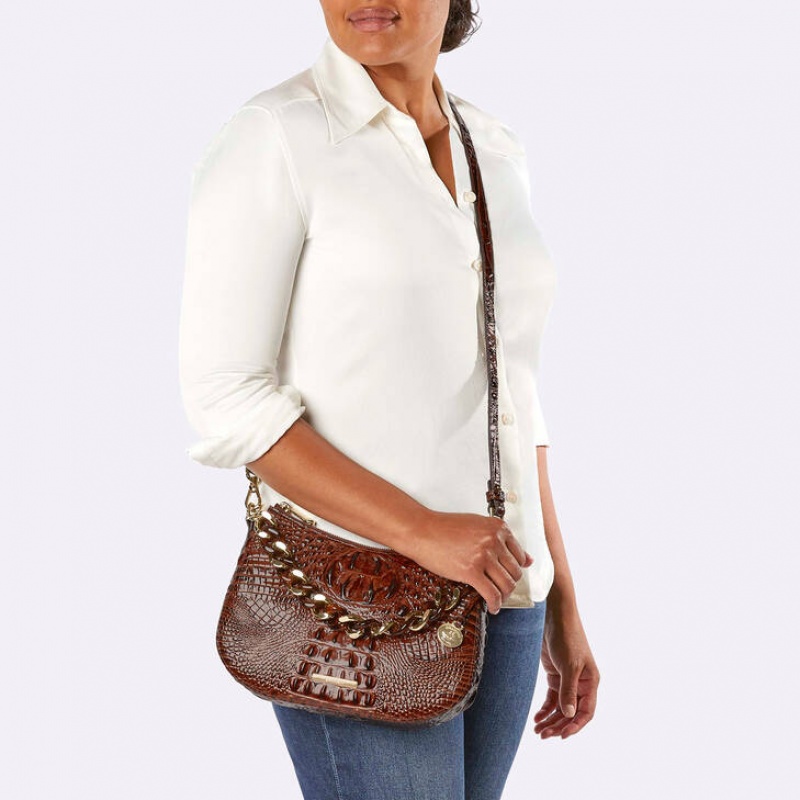 Brown Women's Brahmin Mod Shayna Crossbody Bags | 6102VJHAY