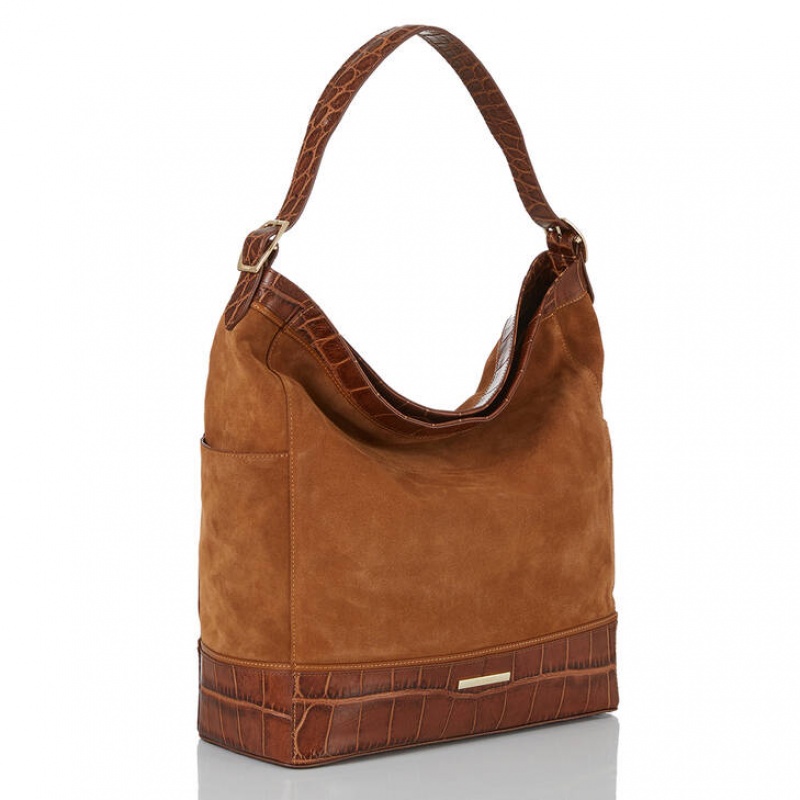 Brown Women's Brahmin Parin Bucket Bags | 3910OAIKC