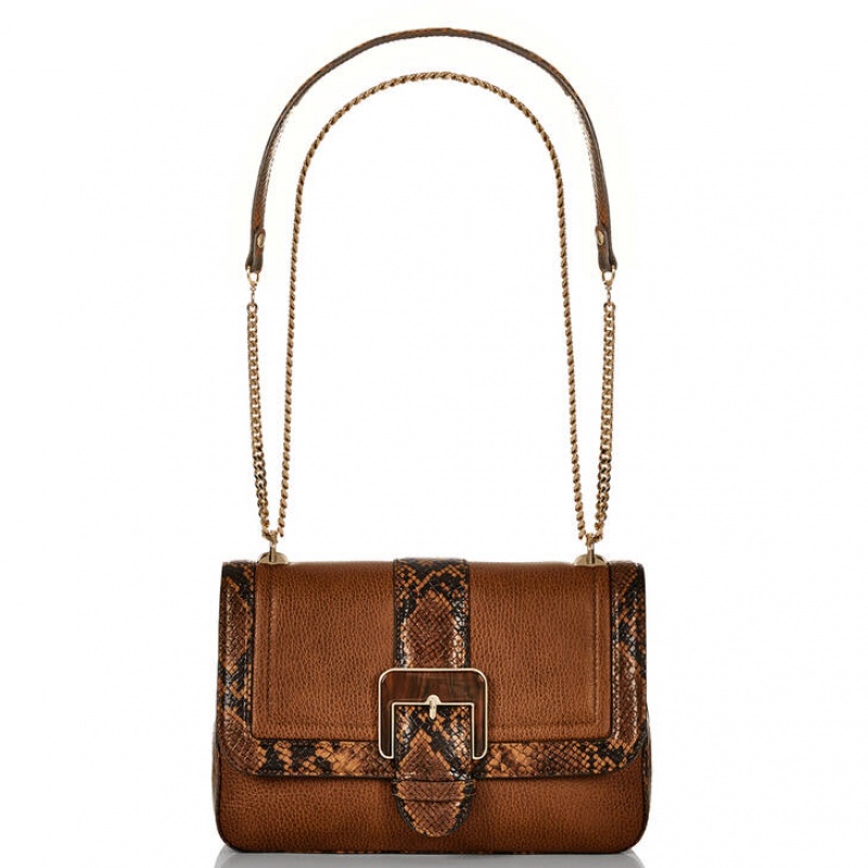 Brown Women's Brahmin Rosalie Crossbody Bags | 3481KGRVJ