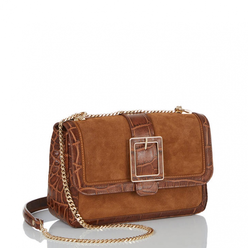 Brown Women's Brahmin Rosalie Crossbody Bags | 4392GJHWM