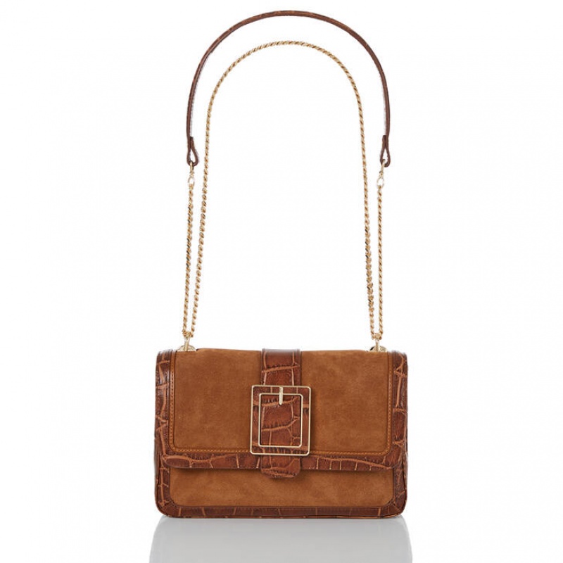 Brown Women's Brahmin Rosalie Crossbody Bags | 4392GJHWM