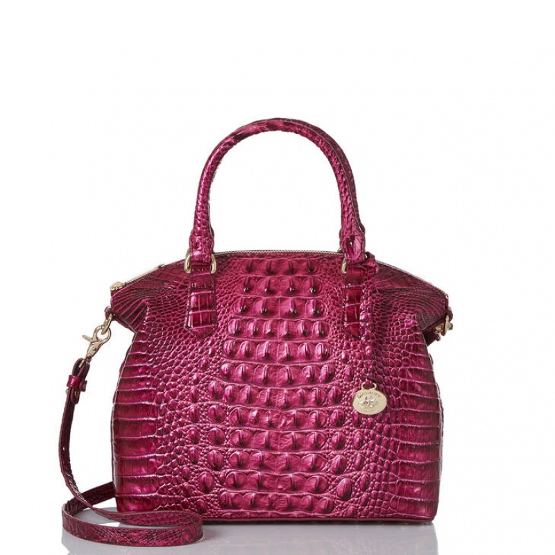 Burgundy Women's Brahmin Duxbury Satchel Bags | 8146AVOQD