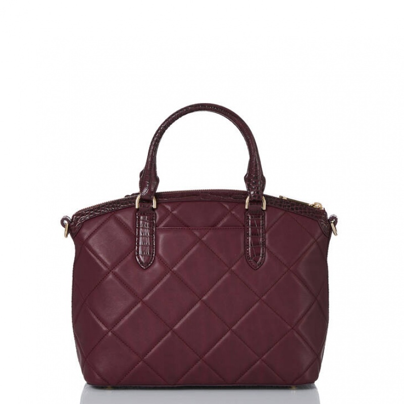 Burgundy Women's Brahmin Duxbury Satchel Bags | 2541YUPDQ