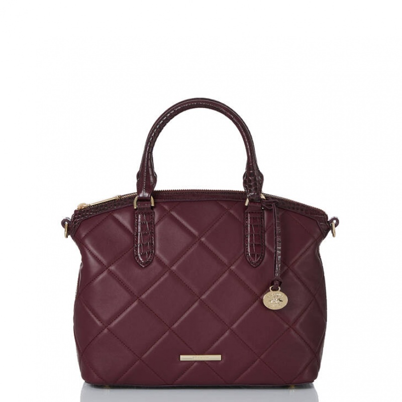 Burgundy Women's Brahmin Duxbury Satchel Bags | 2541YUPDQ