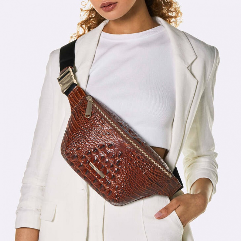 Burgundy Women's Brahmin Harker Travel Bags | 2085LUVHR