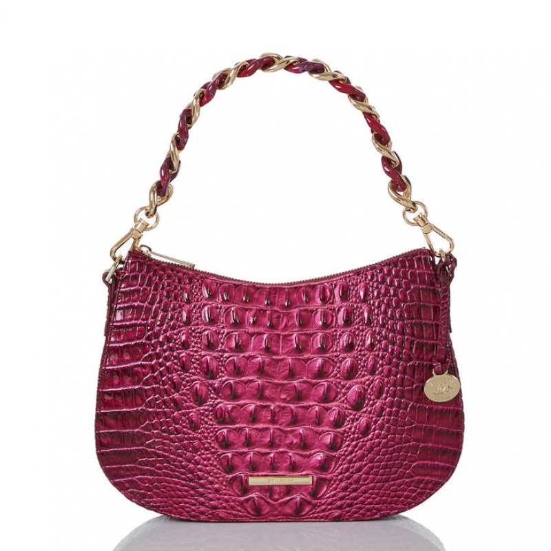 Burgundy Women's Brahmin Mod Shayna Crossbody Bags | 5467IGOUF