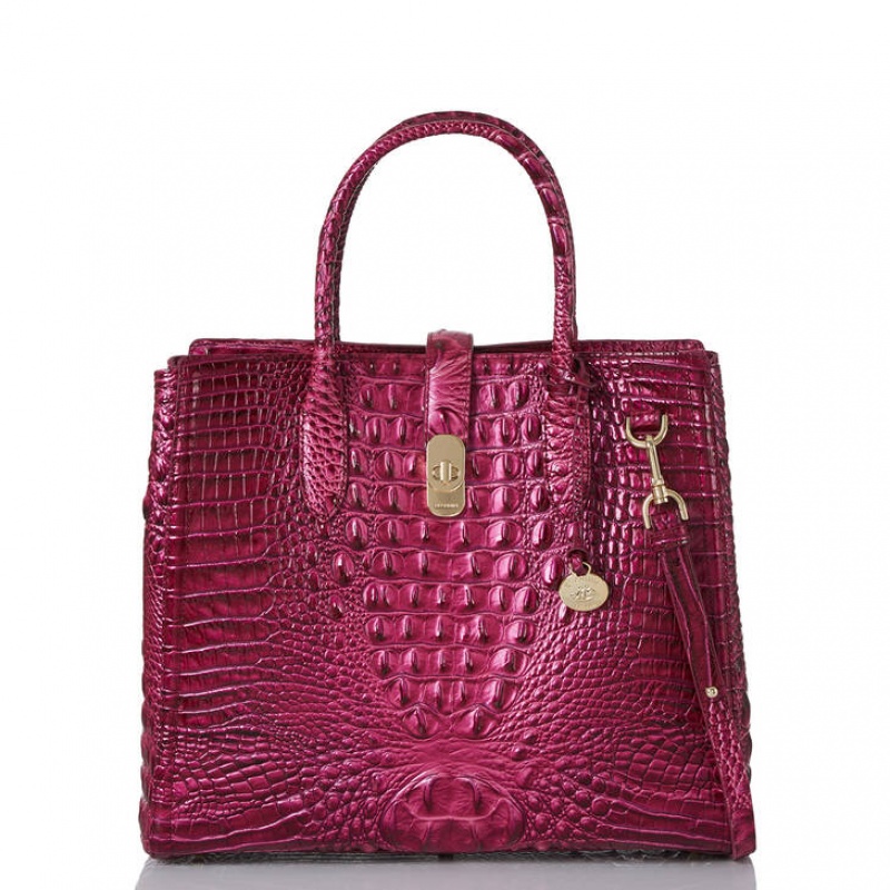 Burgundy Women's Brahmin Nakita Travel Bags | 2365GUIFR