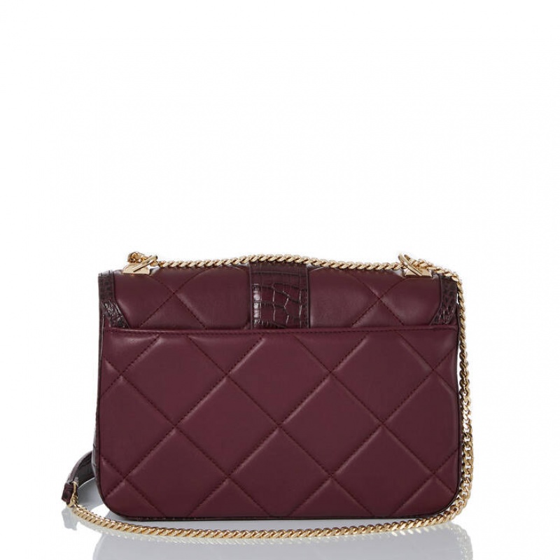 Burgundy Women's Brahmin Rosalie Crossbody Bags | 6937WBRJC