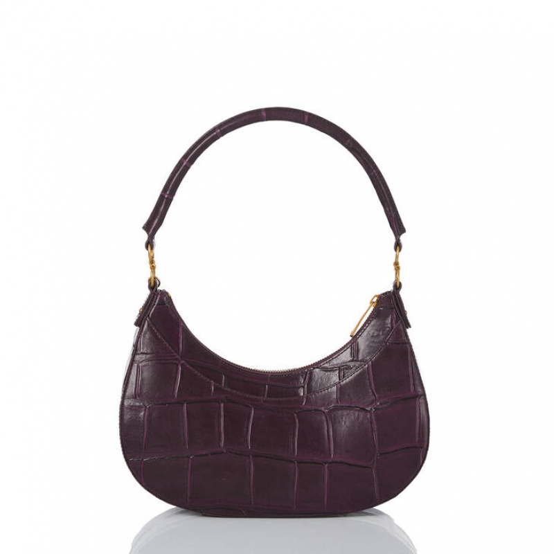 Burgundy Women's Brahmin Small Bekka Shoulder Bags | 5394YZGBL