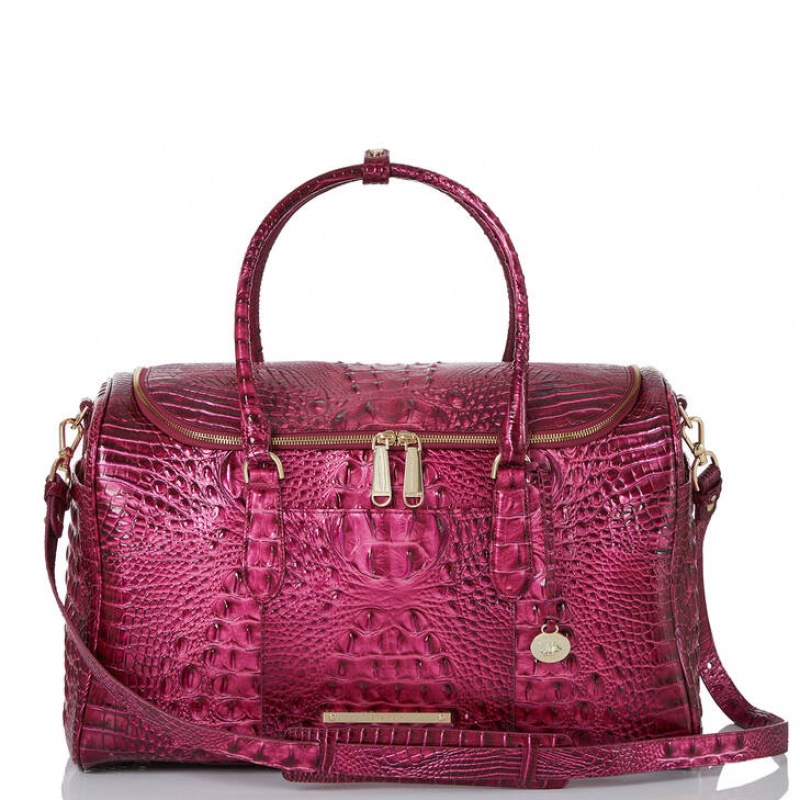 Burgundy Women's Brahmin Talulla Travel Bags | 7861DLWGI