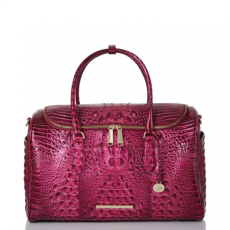 Burgundy Women\'s Brahmin Talulla Travel Bags | 7861DLWGI