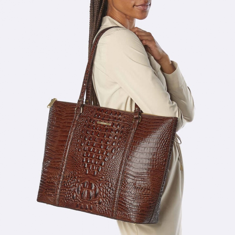 Chocolate Women's Brahmin Jules Travel Bags | 8670DEKQM