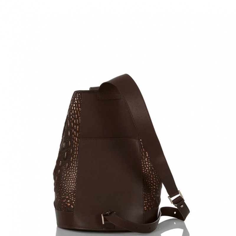 Chocolate Women's Brahmin Maddie Bucket Bags | 7351XCHYV