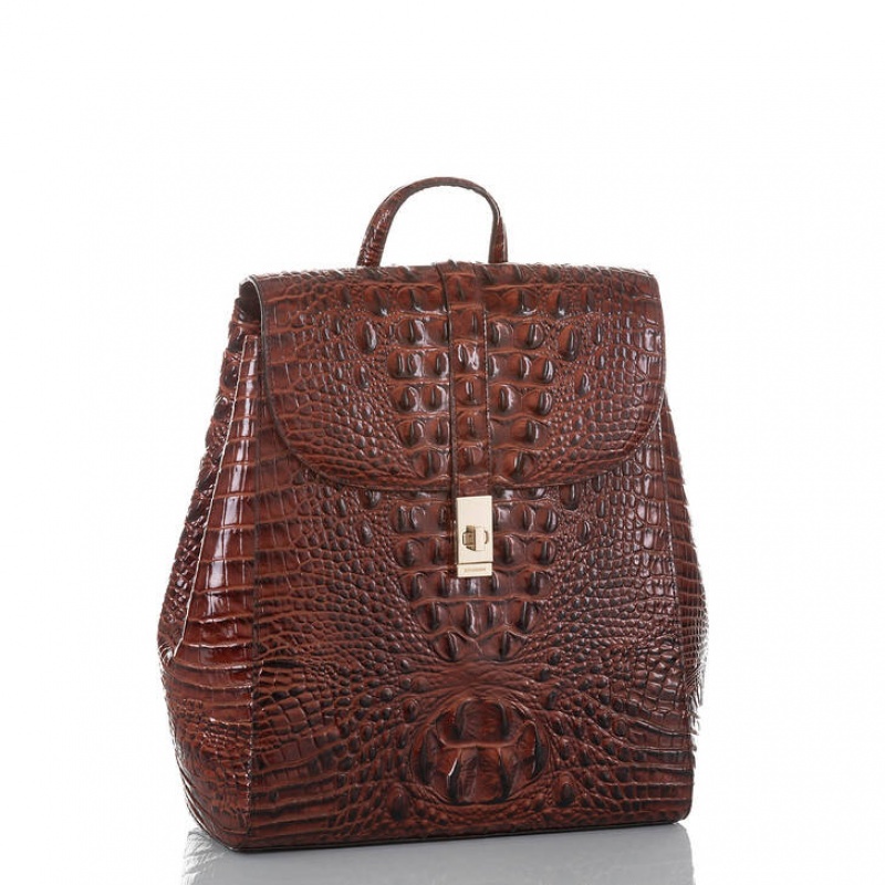 Chocolate Women's Brahmin Sadie Backpacks | 3718RAODE