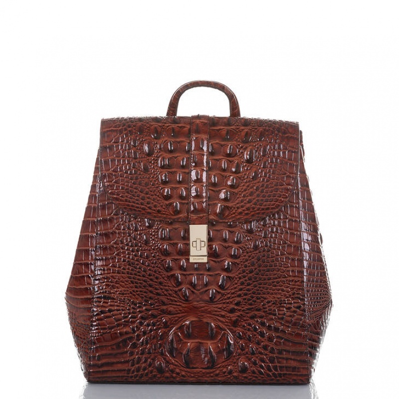 Chocolate Women\'s Brahmin Sadie Backpacks | 3718RAODE