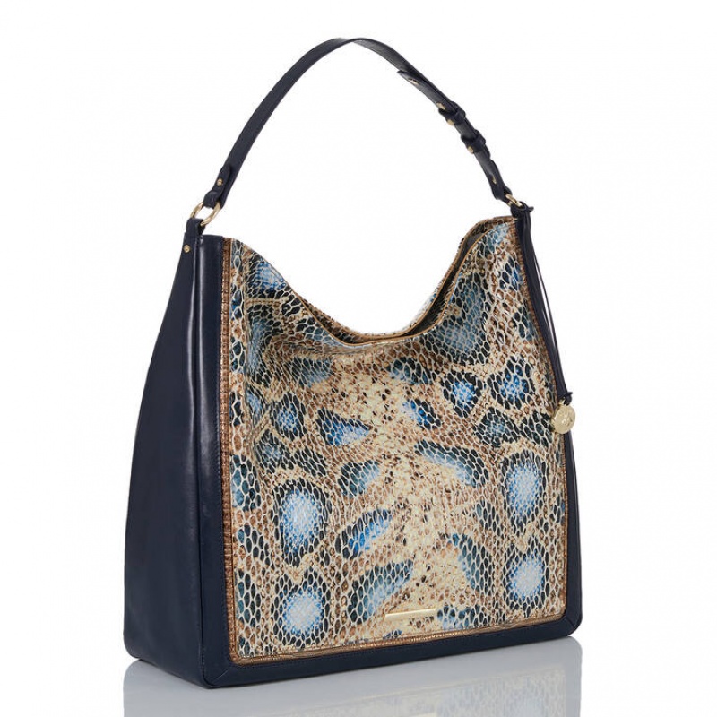 Deep AZURE Women's Brahmin Isabella Shoulder Bags | 1504VOUML