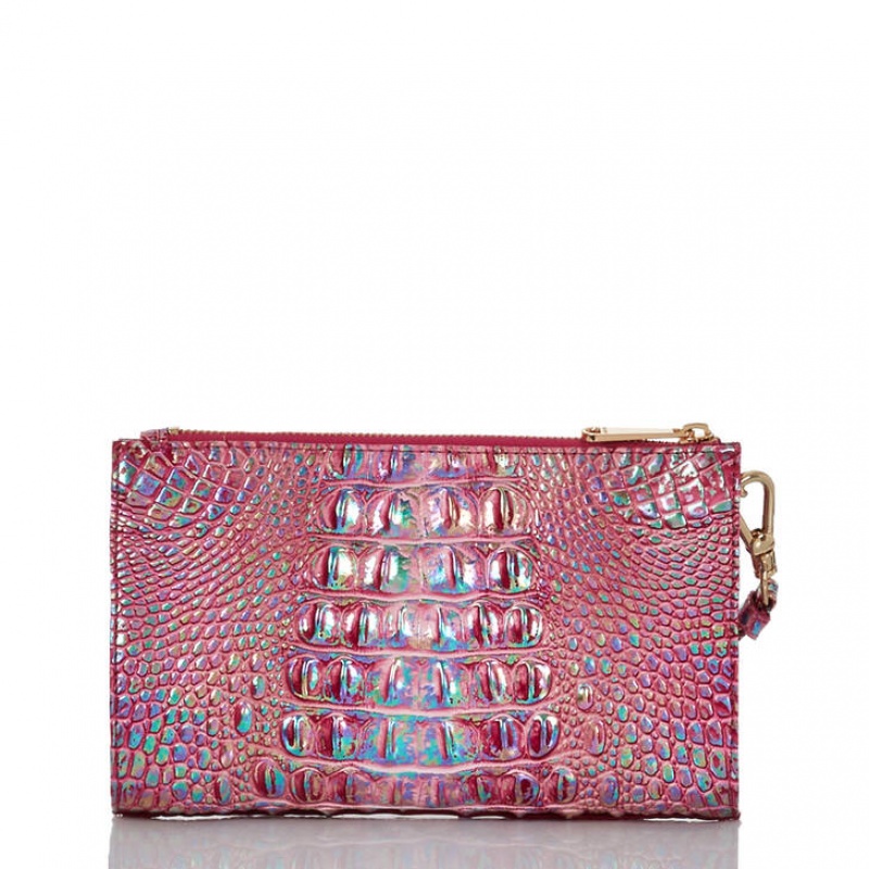 Fuchsia Women's Brahmin Daisy Clutch Bags | 2647TDZON