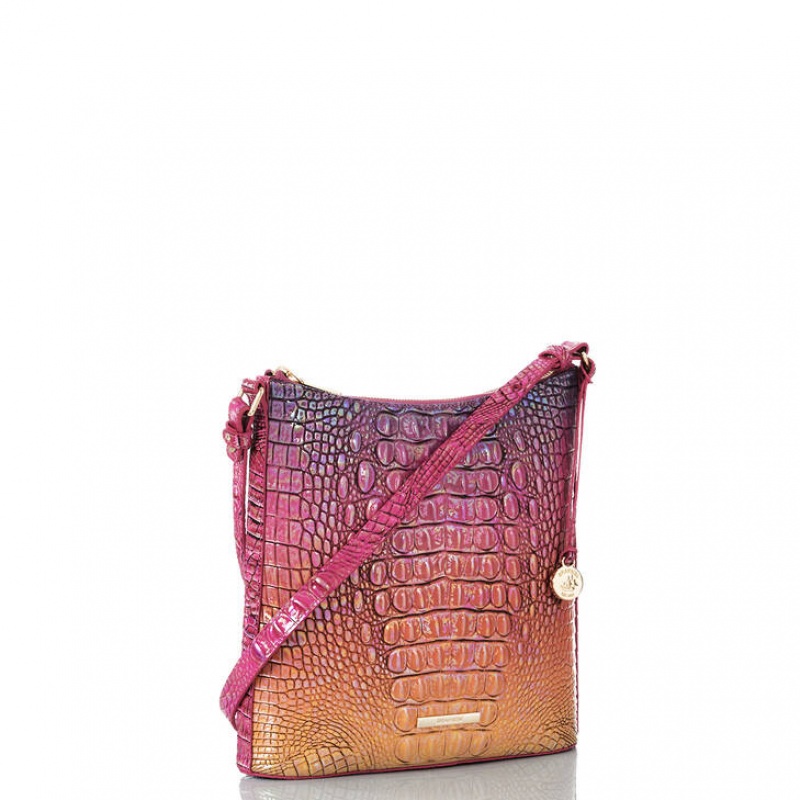 Fuchsia Women's Brahmin Katie Crossbody Bags | 0268QAOZH