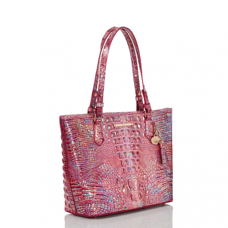 Fuchsia Women's Brahmin Medium Asher Tote Bags | 2541ZEAPU