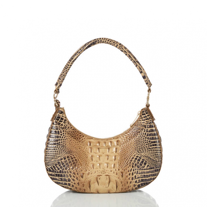 Gold Women's Brahmin Small Bekka Shoulder Bags | 9381VUTAH