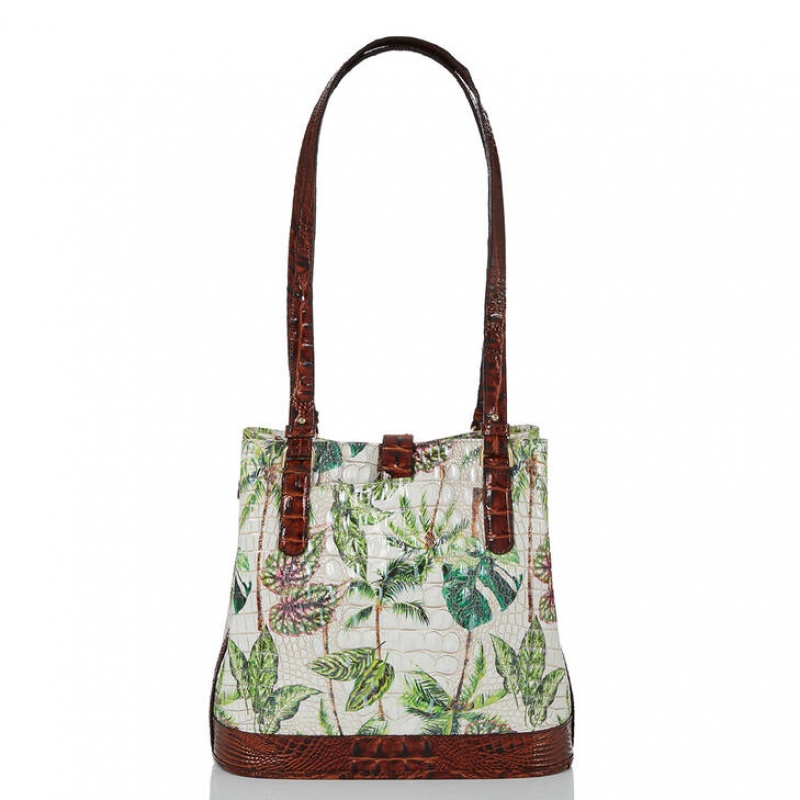 Green Women's Brahmin Fiora Bucket Bags | 2106ERTVK