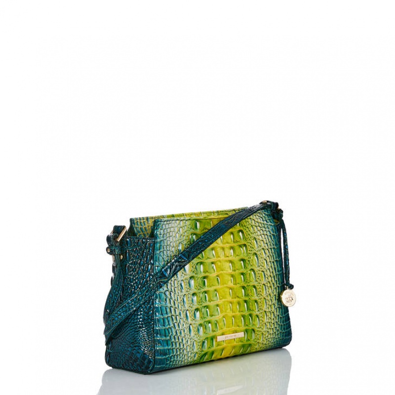 Green Women's Brahmin Hillary Crossbody Bags | 3251DFXPG