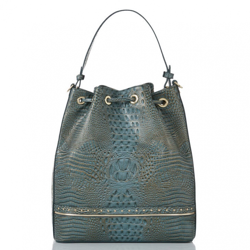 Green Women's Brahmin Marlowe Bucket Bags | 4251GMBJU