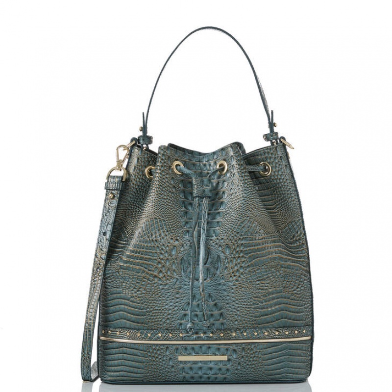 Green Women's Brahmin Marlowe Bucket Bags | 4251GMBJU