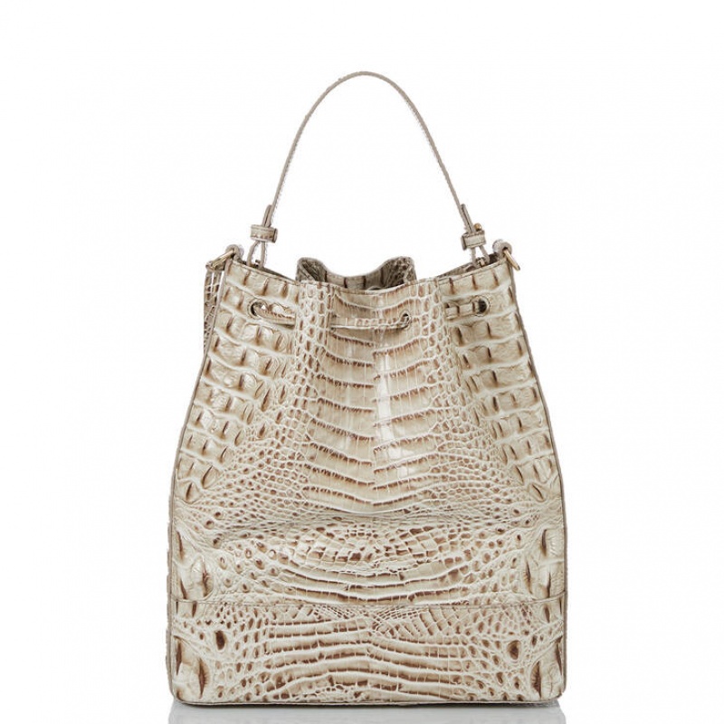 Grey Women's Brahmin Marlowe Bucket Bags | 8564EAHGX