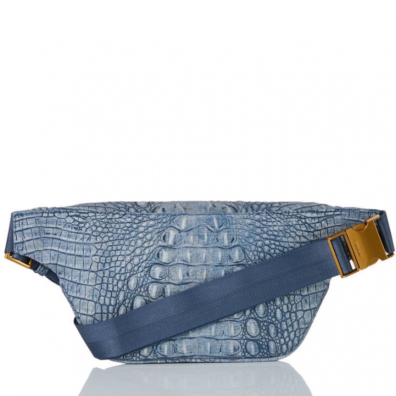 Light Blue Women's Brahmin Harker Travel Bags | 8372UAQZC