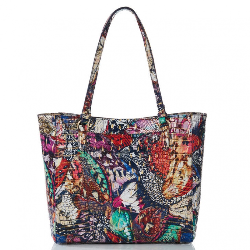 Multicolor Women's Brahmin April Tote Bags | 0247DRKQP