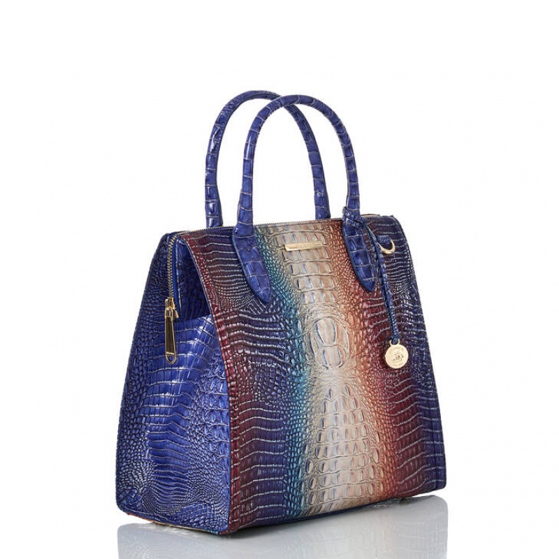 Multicolor Women's Brahmin Caroline Satchel Bags | 5971FMVOE