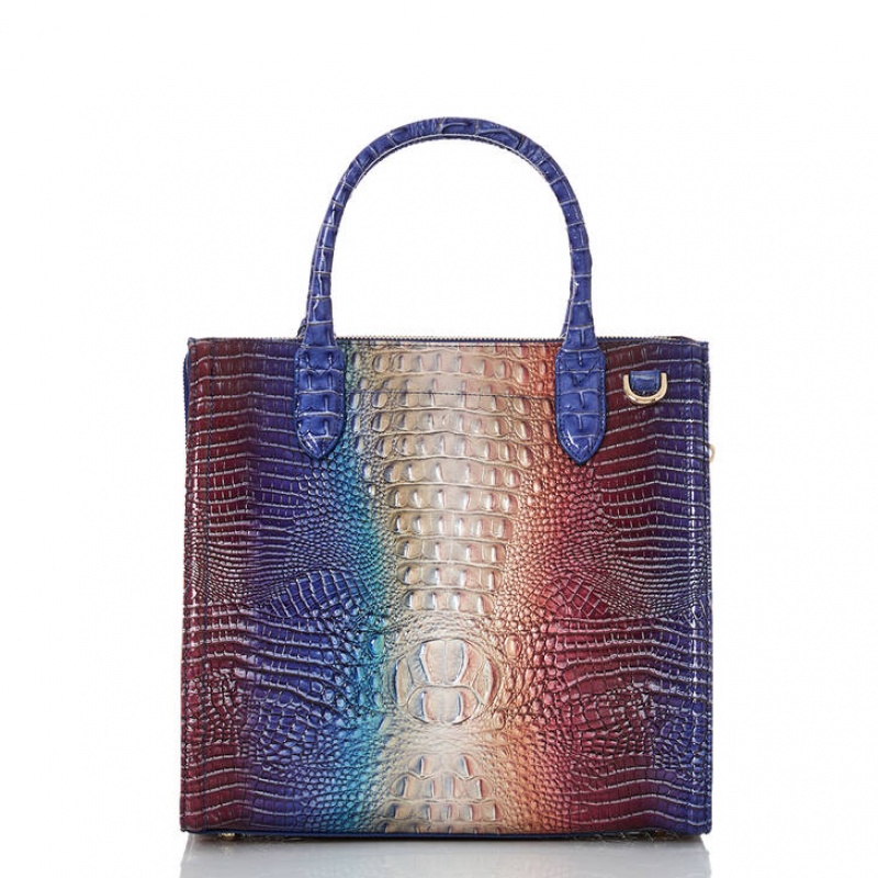 Multicolor Women's Brahmin Caroline Satchel Bags | 5971FMVOE