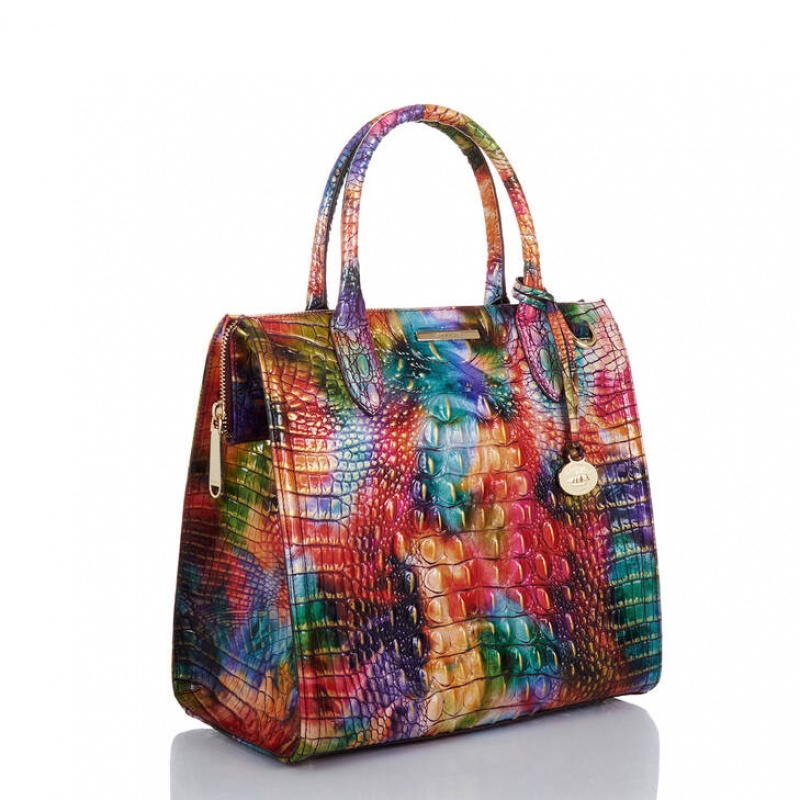 Multicolor Women's Brahmin Caroline Satchel Bags | 7235TXNEO