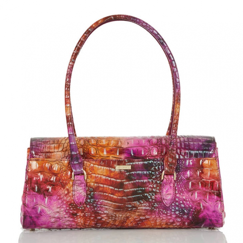 Multicolor Women's Brahmin Dayan Satchel Bags | 7603GTSCQ