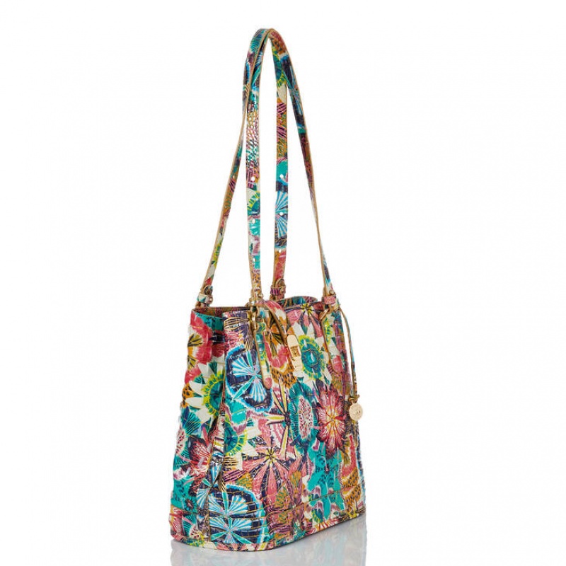 Multicolor Women's Brahmin Fiora Bucket Bags | 2037WZBVG